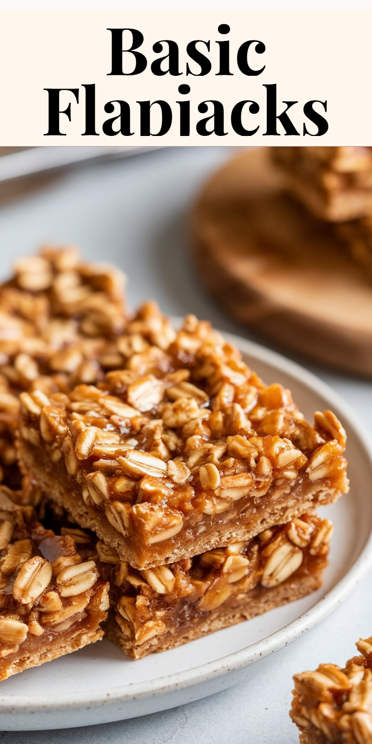 Pinterest Pin for Basic Flapjacks