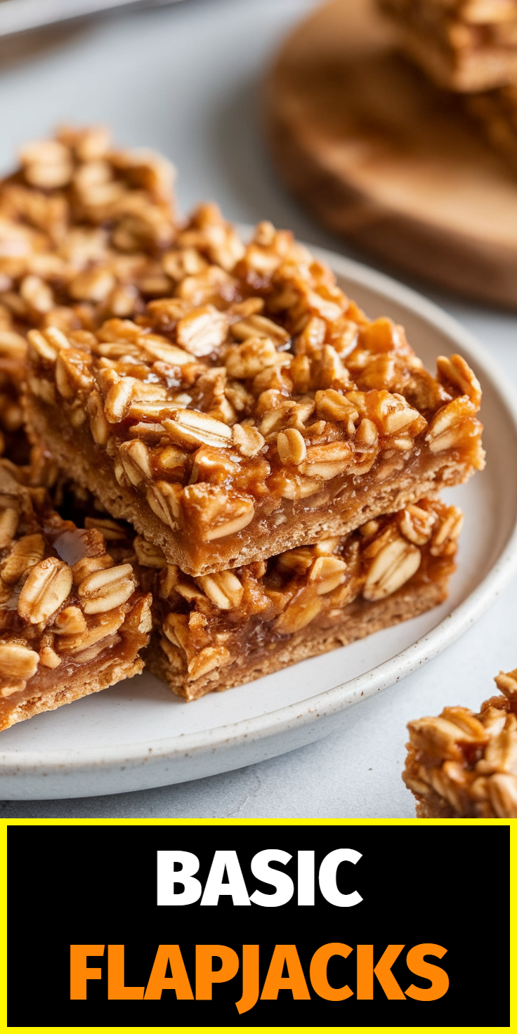 Pinterest Pin for Basic Flapjacks